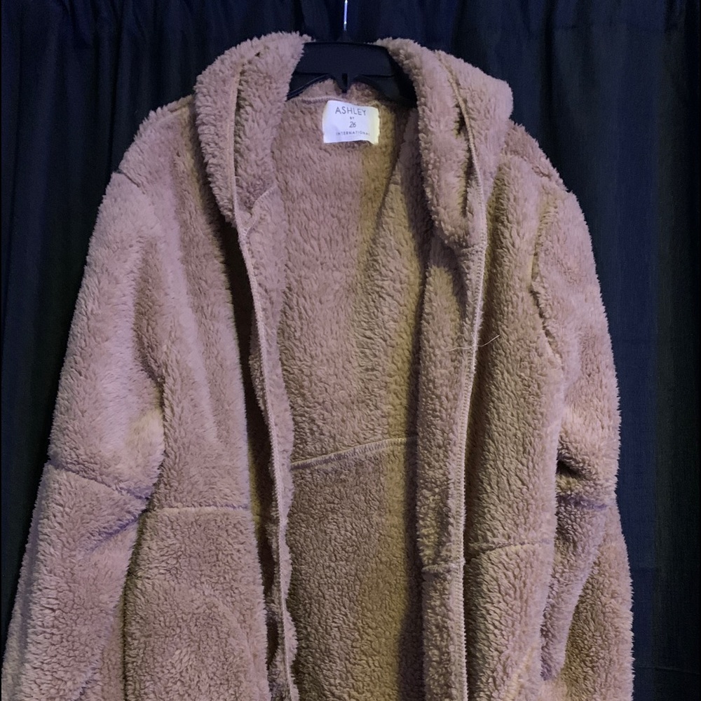 Brown fluffy hoodie